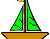 Desenho Barco veleiro pintado por susana