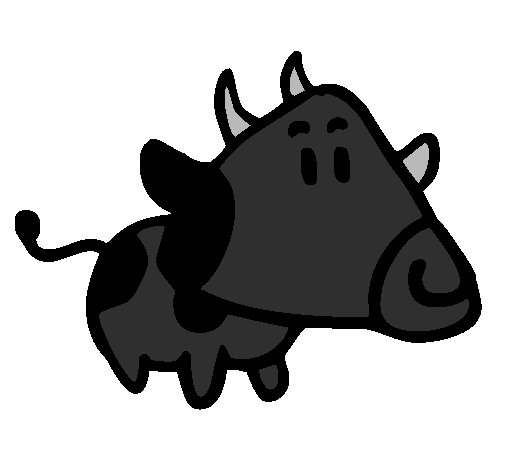 Vaca com cabeça triangular