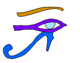 Desenho Olho de hórus pintado por kurama
