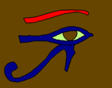 Desenho Olho de hórus pintado por matheus