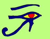 Desenho Olho de hórus pintado por dani