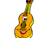 Desenho Guitarra espanhola  pintado por pandeiro 2