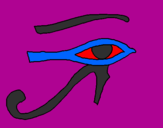 Desenho Olho de hórus pintado por gabriel antonio