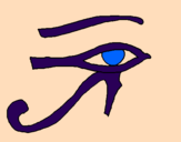 Desenho Olho de hórus pintado por agente roxa 0123