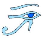 Desenho Olho de hórus pintado por desenho mangá