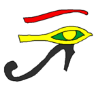 Desenho Olho de hórus pintado por vitor