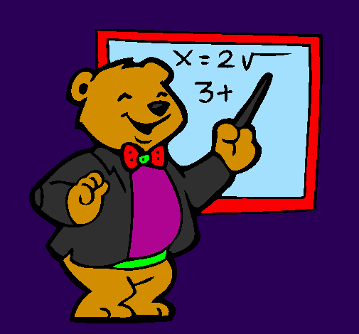Desenho Professor urso pintado por robertalinda