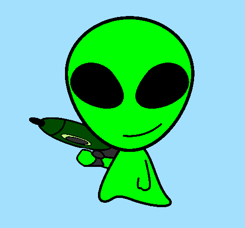 Desenho de Alienígena pintado e colorido por Usuário não registrado o dia  21 de Maio do 2011