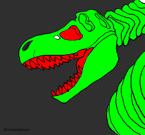 Desenho de Esqueleto tiranossauro rex para Colorir - Colorir.com