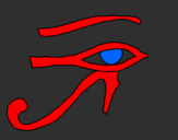 Desenho Olho de hórus pintado por fer