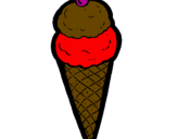 Desenho Cone de gelado pintado por hilary