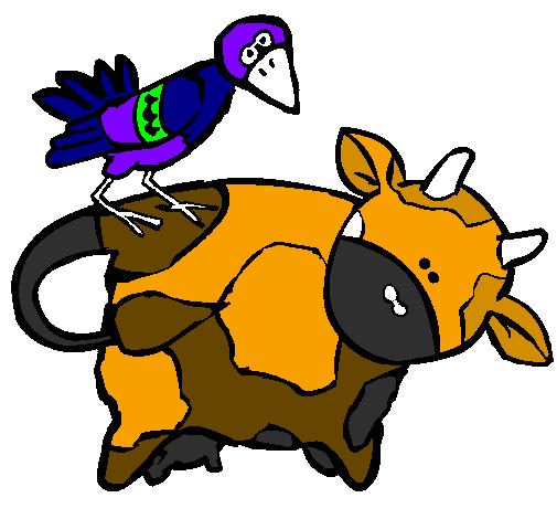 Vaca e Pássaro