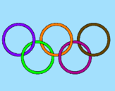 Desenho Argolas dos jogos olimpícos pintado por manu