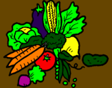 Desenho verduras pintado por rennan