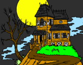 Desenho Casa encantada pintado por samuel