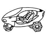 Desenho Moto espacial pintado por pedro