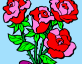 Desenho Ramo de rosas pintado por maeli