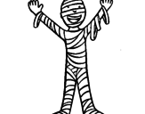 Desenho Menino múmia pintado por pedro