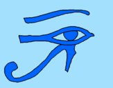 Desenho Olho de hórus pintado por loren