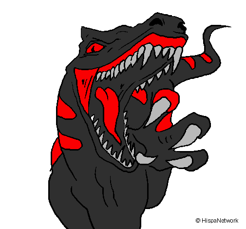 Desenho Velociráptor II pintado por dinossauro   destruidores
