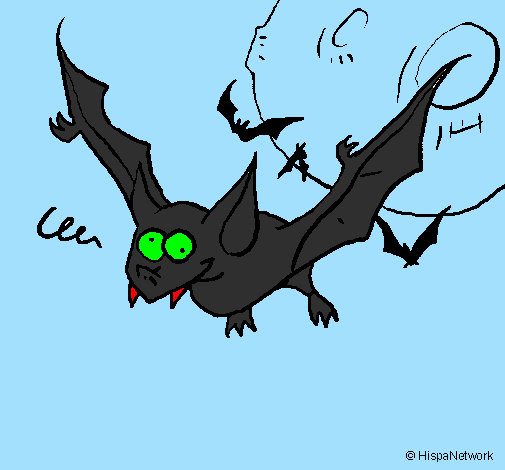 Desenho Morcego louco pintado por bruno