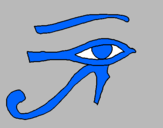 Desenho Olho de hórus pintado por ivo