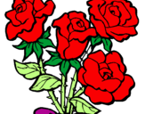 Desenho Ramo de rosas pintado por Beatriz