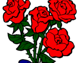 Desenho Ramo de rosas pintado por CLAU