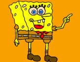 Desenho SpongeBob pintado por mel