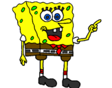 Desenho SpongeBob pintado por Leonardo 