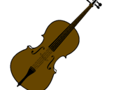 Desenho Violino pintado por elis