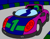 Desenho Carro de corridas pintado por luiz