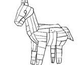 Desenho Cavalo de Tróia pintado por mirelle