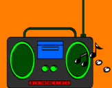 Desenho Radio cassette 2 pintado por rafael