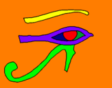 Desenho Olho de hórus pintado por filipe