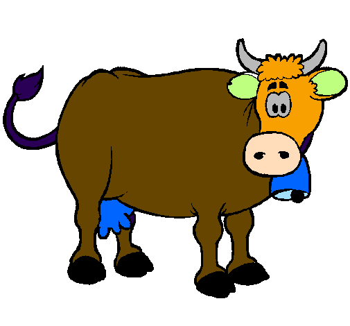 Desenho Vaca leiteira pintado por vaquinha colorida