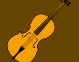 Desenho Violino pintado por filipa