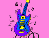 Desenho Guitarra pintado por maeli