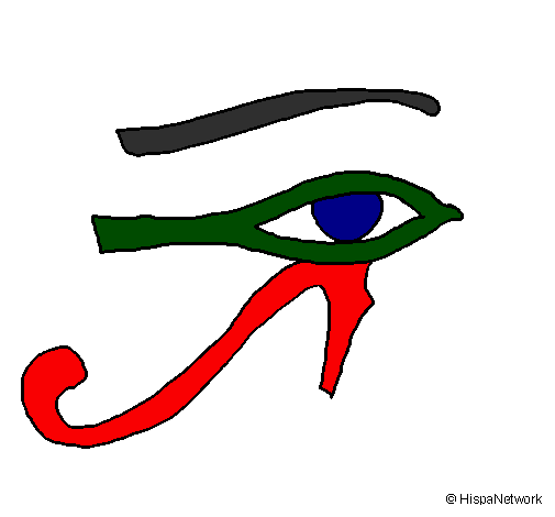 Desenho Olho de hórus pintado por bossd