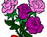 Desenho Ramo de rosas pintado por sthefanie