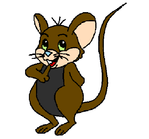 Desenho Rato pintado por ratinho 