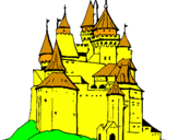 Desenho Castelo medieval pintado por castelo 
