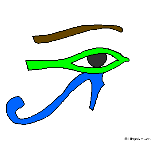 Desenho Olho de hórus pintado por tigor