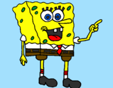 Desenho SpongeBob pintado por Mário C.P.P.