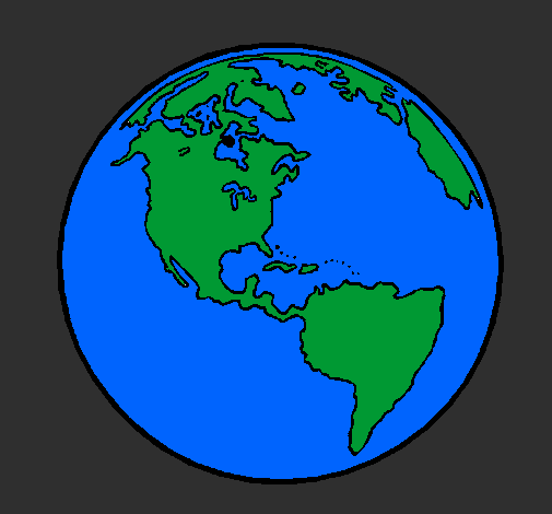 Desenho do Planeta Terra para Colorir