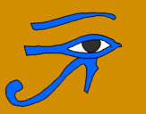 Desenho Olho de hórus pintado por gabriel