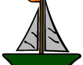 Desenho Barco veleiro pintado por vinicius guilherme