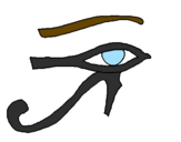 Desenho Olho de hórus pintado por Veve