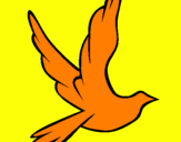 Desenho Pomba da paz a voar pintado por LETE