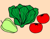 Desenho Verduras pintado por Inês C.